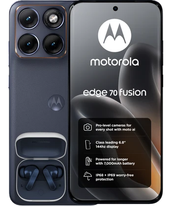 Motorola Moto Edge 70 Fusion dual with buds