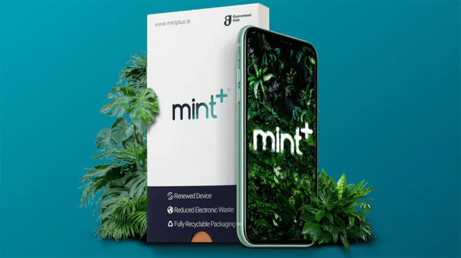 Mint plus box and phone preview